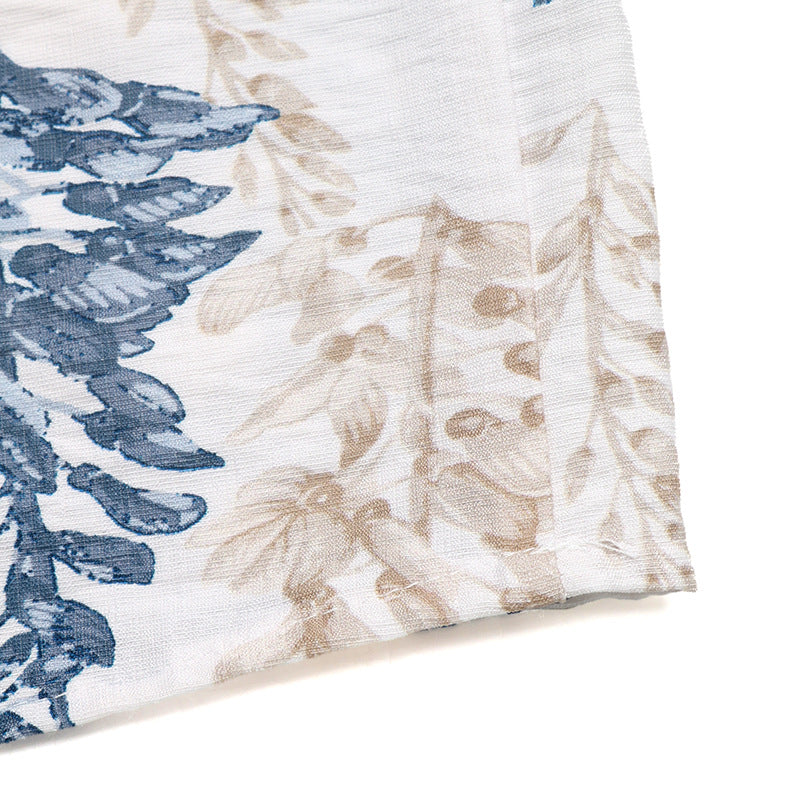 Printed Square Neck Slim-Fit Dress