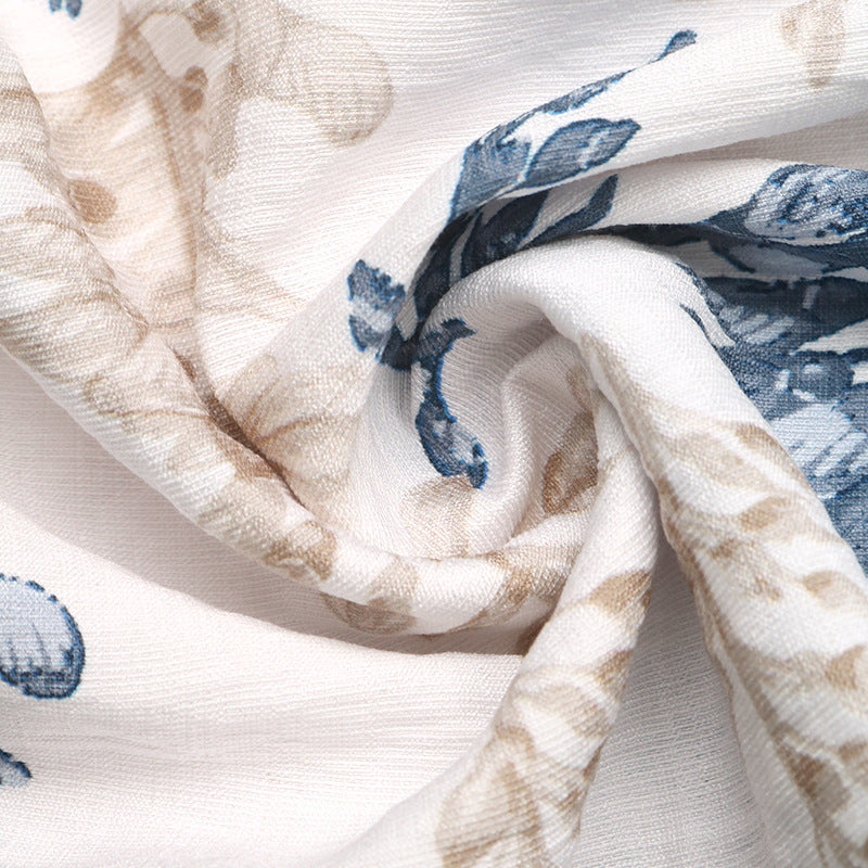 Printed Square Neck Slim-Fit Dress